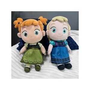 Elsa & Anna Disney Store Frozen Plush 12” Dolls